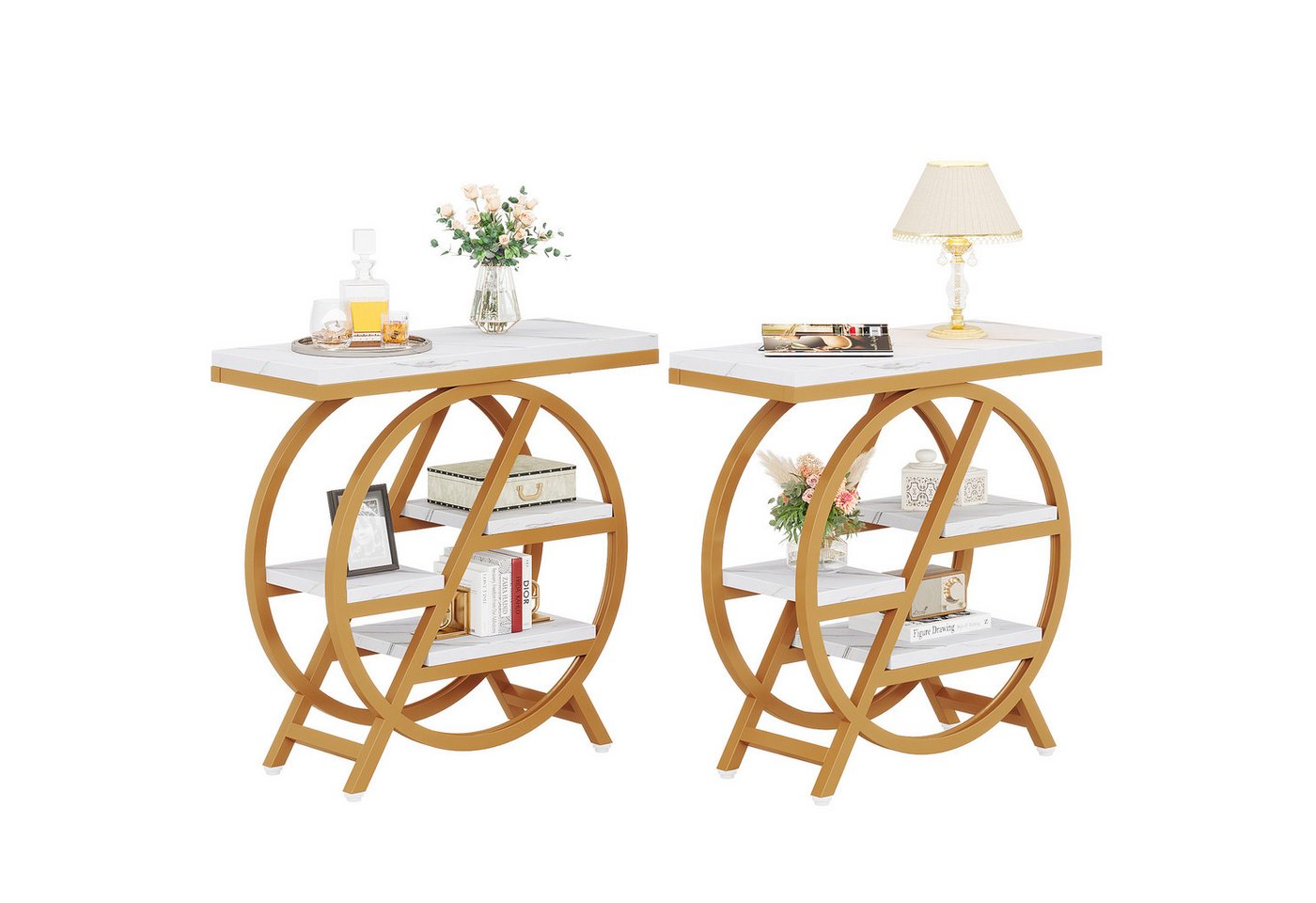 Tribesigns Beistelltisch 65cm Couchtische, Sofatisch mit 3 Ablagen, Couchtisch mit Metallrahmen Tribesigns Beistelltisch 65cm Couchtische, Sofatisch mit 3 Ablagen, Couchtisch mit Metallrahmen von Tribesigns