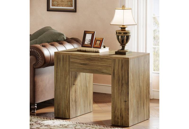 Tribesigns Beistelltisch Rechteckiger Sofatisch mit Robusten Beinen, Nachttisch für Wohnzimmer von Tribesigns