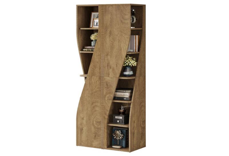 Tribesigns Bücherregal mit 6 Ebenen, 180 cm Hohes Schmales Eckregal Stehend, Industrie-Regal von Tribesigns