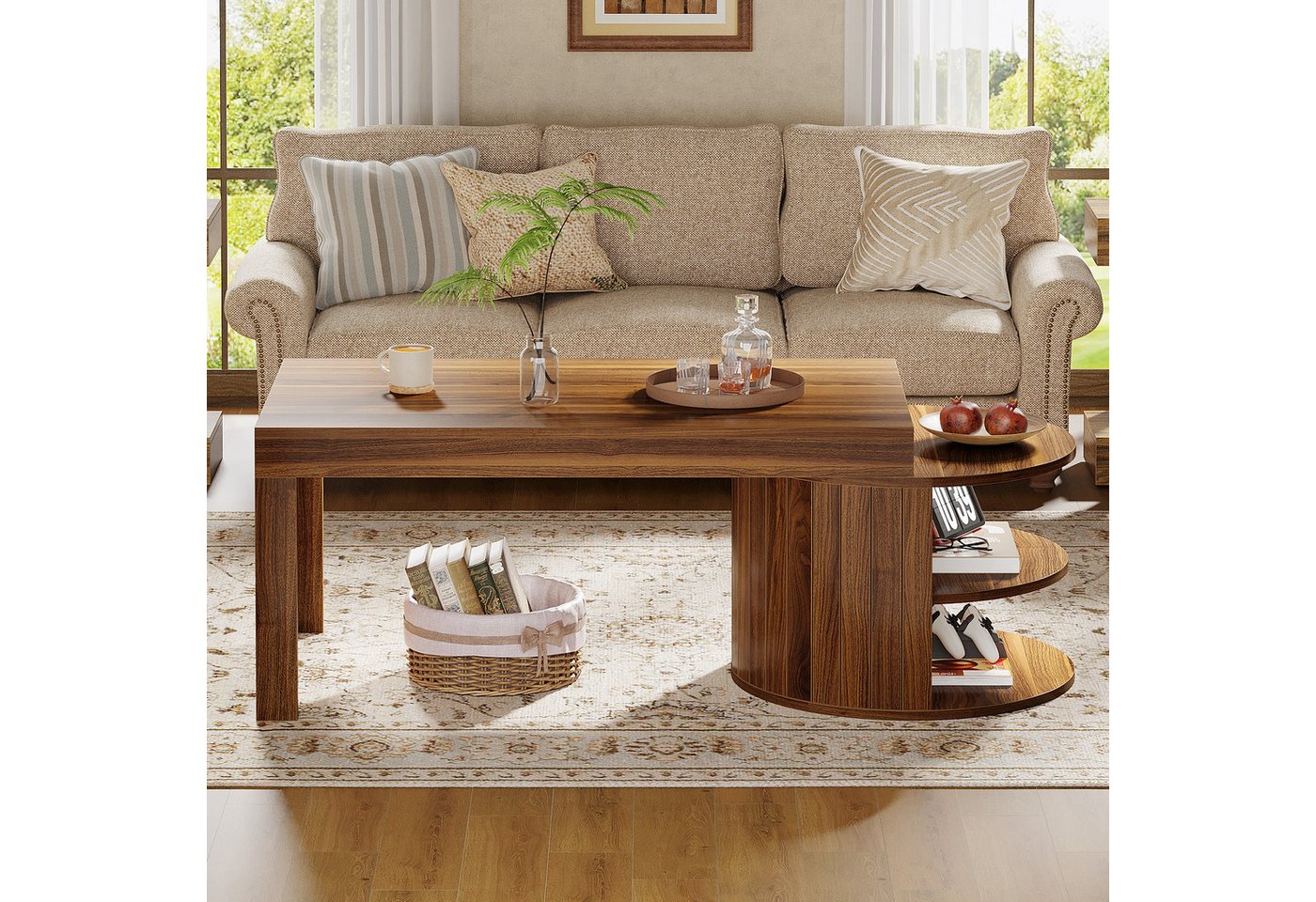 Tribesigns Couchtisch 130 cm Rechteckiger Couchtisch aus Holz, Cocktailtisch für Wohnzimmer Tribesigns Couchtisch 130 cm Rechteckiger Couchtisch aus Holz, Cocktailtisch für Wohnzimmer von Tribesigns