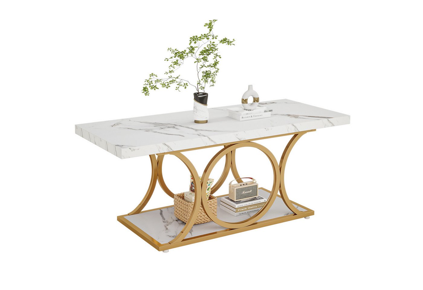 Tribesigns Couchtisch Beistelltisch, Cocktailtisch,Teetisch Akzentmöbel für Wohnzimmer von Tribesigns