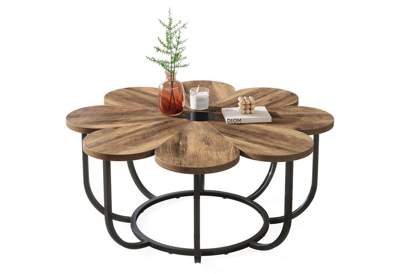 Tribesigns Couchtisch moderner Couchtisch in Blumenform mit Kunstmarmor-Tischplatte, 100 cm Tribesigns Couchtisch moderner Couchtisch in Blumenform mit Kunstmarmor-Tischplatte, 100 cm von Tribesigns