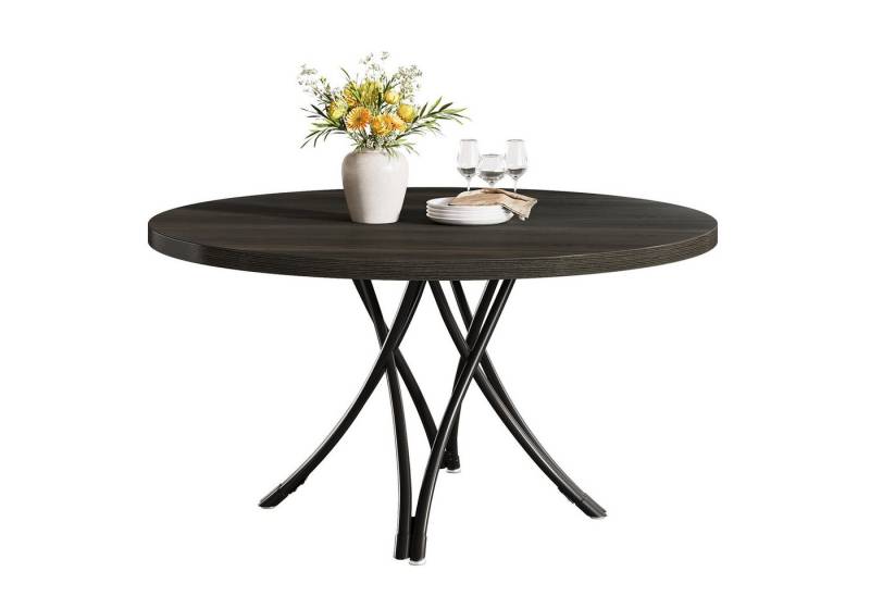 Tribesigns Esstisch 120 cm Runder Küchentisch für 4, moderner Holz-Esszimmertisch von Tribesigns