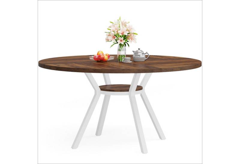 Tribesigns Esstisch 120x120cm Moderner Runder Küchentisch für 4 Personen von Tribesigns