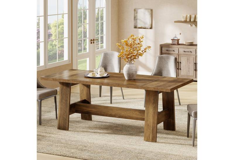 Tribesigns Esstisch Großer Esstisch für 6–8 cm, Bauernhaus-Küchentisch mit stabilem Rahmen Tribesigns Esstisch Großer Esstisch für 6–8 cm, Bauernhaus-Küchentisch mit stabilem Rahmen von Tribesigns