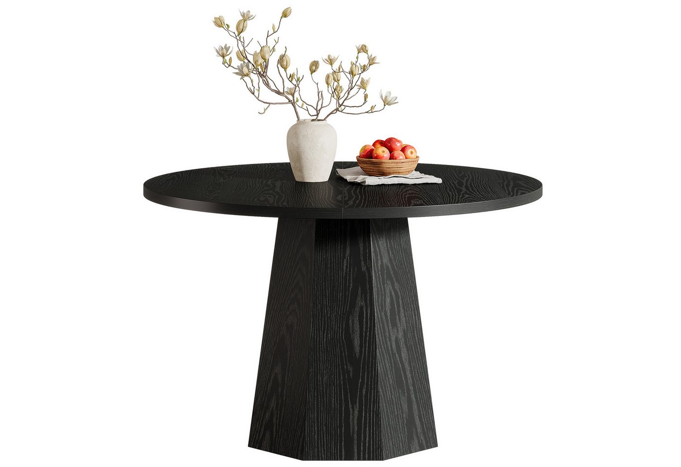 Tribesigns Esstisch Runder Esstisch, 118 cm Kreisförmiger kleiner Küchentisch, Schwarzer Tribesigns Esstisch Runder Esstisch, 118 cm Kreisförmiger kleiner Küchentisch, Schwarzer von Tribesigns