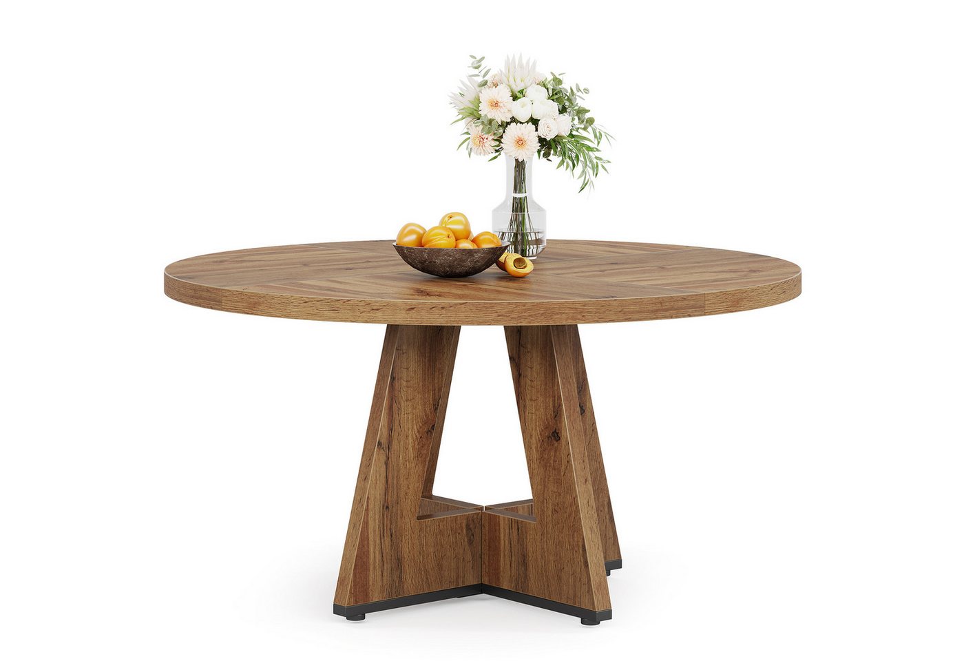 Tribesigns Esstisch Runder Esstisch, Küchentisch für Esszimmer Wohnzimmer, 120 cm von Tribesigns