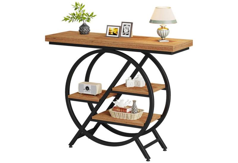 Tribesigns Konsolentisch 100 cm Eingangstisch mit 4-stöckiger regal, Flur Sofatisch Tribesigns Konsolentisch 100 cm Eingangstisch mit 4-stöckiger regal, Flur Sofatisch von Tribesigns