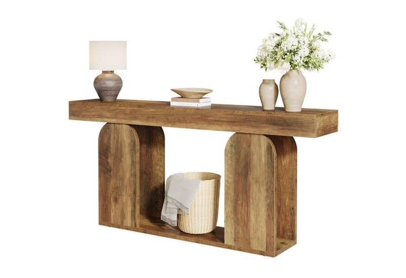 Tribesigns Konsolentisch 160 x 30 x 85cm Konsolentisch Holz, Sofatische mit U-förmigem Sockel Tribesigns Konsolentisch 160 x 30 x 85cm Konsolentisch Holz, Sofatische mit U-förmigem Sockel von Tribesigns