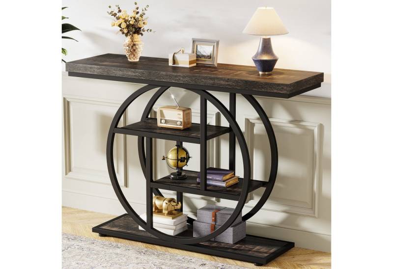 Tribesigns Konsolentisch industrieller Sofatisch mit 4 Ablageflächen für Wohnzimmer 105x30x80cm Tribesigns Konsolentisch industrieller Sofatisch mit 4 Ablageflächen für Wohnzimmer 105x30x80cm von Tribesigns