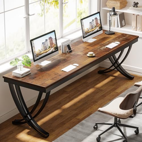 Tribesigns Schreibtisch Computertisch 200 x 70 x 75 cm, Doppelter Langer Schreibtisch, PC Tisch Bürotisch Arbeitstisch Esstisch Büro-Möbel Computertisch für Home Office, Wohnzimmer, Braun Tribesigns Schreibtisch Computertisch 200 x 70 x 75 cm, Doppelter Langer Schreibtisch, PC Tisch Bürotisch Arbeitstisch Esstisch Büro-Möbel Computertisch für Home Office, Wohnzimmer, Braun von Tribesigns