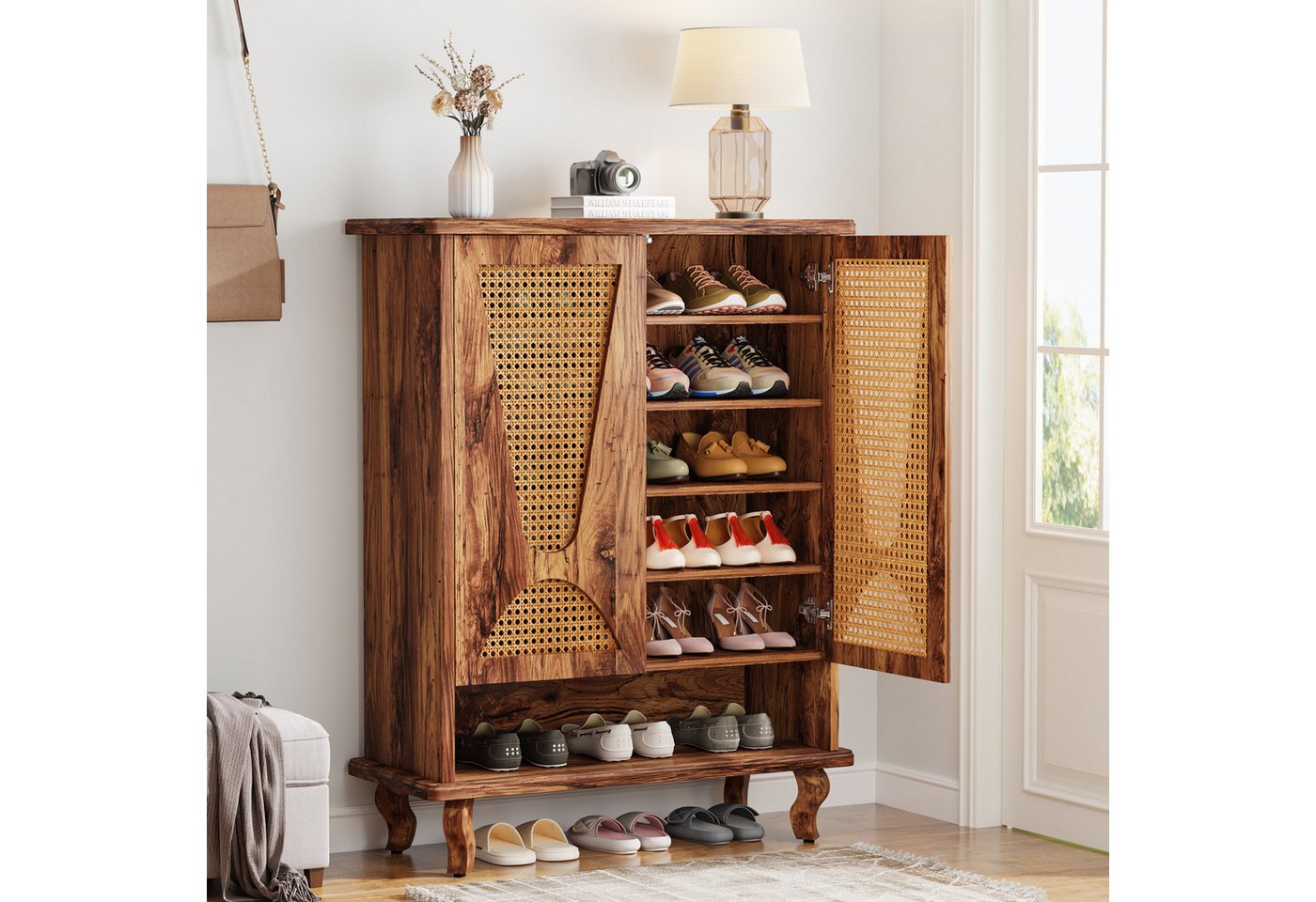 Tribesigns Schuhschrank mit 2 Türen, 110cm Schuhkipper schmal,7-stöckig, für 25 Paar Tribesigns Schuhschrank mit 2 Türen, 110cm Schuhkipper schmal,7-stöckig, für 25 Paar von Tribesigns