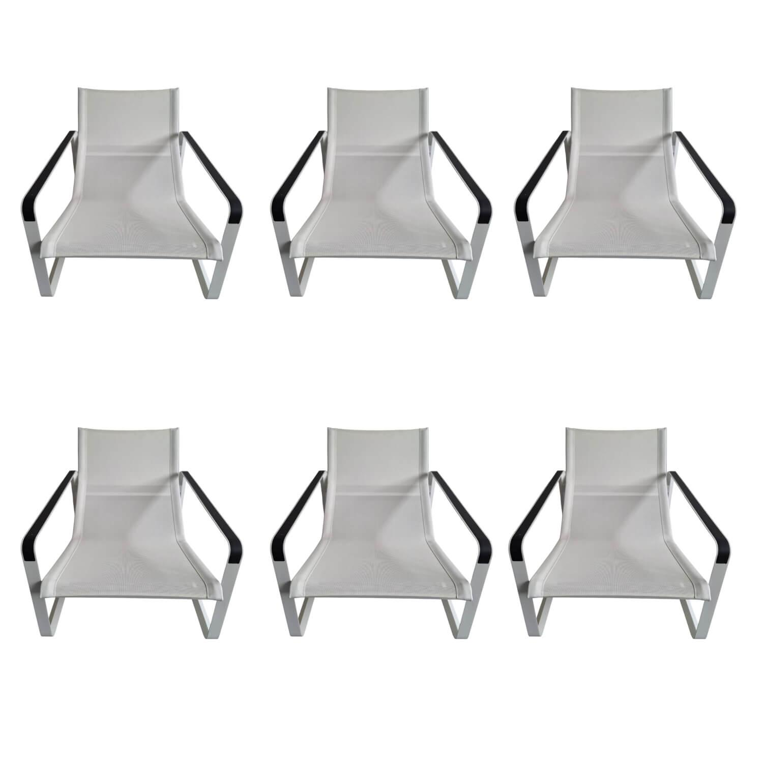 6er-Set Stuhl Neutra Easy Sitzfläche White Weiß Gestell Aluminium Lackiert Weiß von Tribù