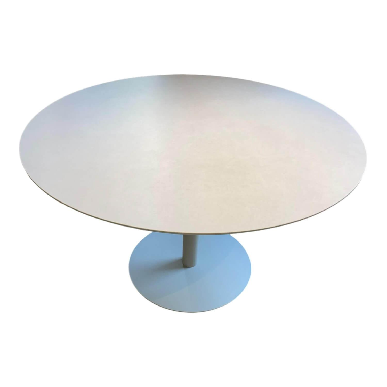 Esstisch T Table Dining Tischplatte Keramik Linen Beige Gestell Edelstahl Pulver... von Tribù