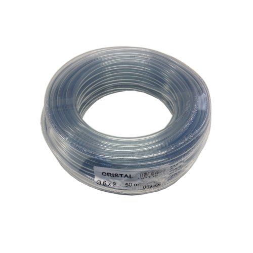 Tricoflex Wasserschlauch Cristal Weich PVC Schlauch, 6 mm innen, 50 m Rolle, Transparent von Tricoflex