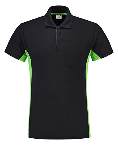 Tricorp 202002 Workwear Bicolor Brusttasche Poloshirt, 50% Gekämmte Baumwolle/50% Polyester, 180g/m², Navy-Lime, Größe S von Tricorp