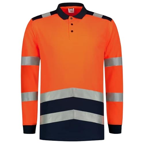 Tricorp 203008 Safety Warnschutz Bicolor Langarm Poloshirt, 50% Polyester/50% Polyester, CoolDry, 180g/m², Fluor Orange-Tinte, Größe 4XL von Haas F1 Team