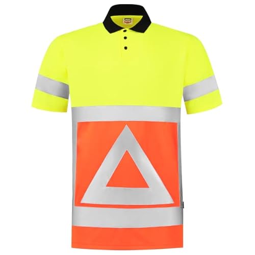 Tricorp 203011 Safety Verkehrsregler Poloshirt, 50% Polyester/50% Polyester, CoolDry, 180g/m², Fluor Orange-Gelb, Größe 5XL von Haas F1 Team