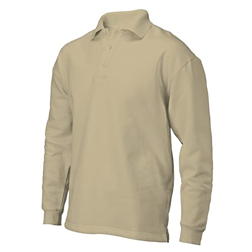 Tricorp 301004 Casual Polokragen Sweatshirt, 60% Gekämmte Baumwolle/40% Polyester, 280g/m², Khaki, Größe L von Tricorp