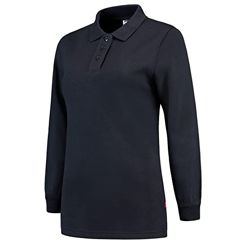 Tricorp 301007 Casual Polokragen Damen Sweatshirt, 60% Gekämmte Baumwolle/40% Polyester, 280g/m², Marine, Größe XL von Tricorp