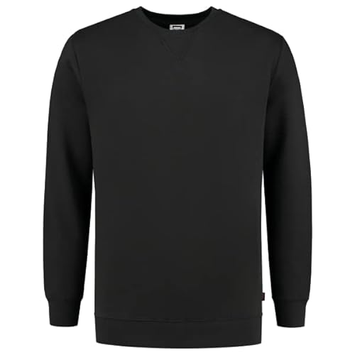 Tricorp 301015 Casual Sweatshirt, Waschbar 60°C, 70% Baumwolle/30% Polyester, 280g/m², Schwarz, Größe 4XL von Haas F1 Team