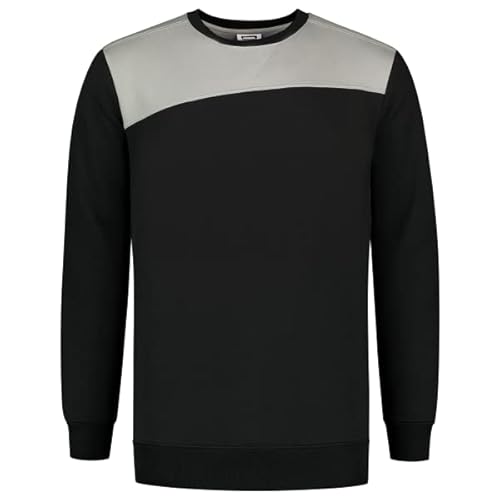 Tricorp 302013 Workwear Bicolor Quernaht Sweatshirt, 70% Baumwolle/30% Polyester, 280g/m², Schwarz-Orange, Größe 5XL von Tricorp