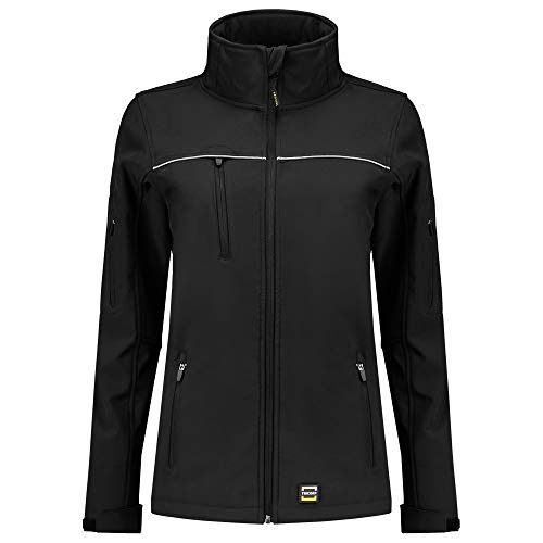 Tricorp 402009 Workwear Exzellent Damen Softshelljacke, 100% Polyester + PU Membran, 340g/m², Schwarz, Größe 3XL von Haas F1 Team