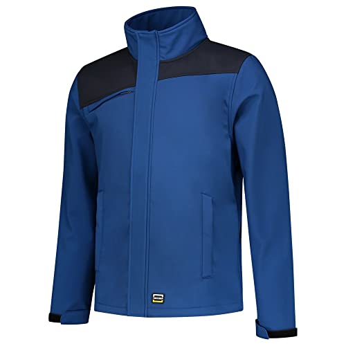 Tricorp 402021 Workwear Bicolor Quernaht Softshelljacke, 100% Polyester mit Mechanischem Stretch, 340g/m², Königsblau-Marine, Größe 4XL von Tricorp