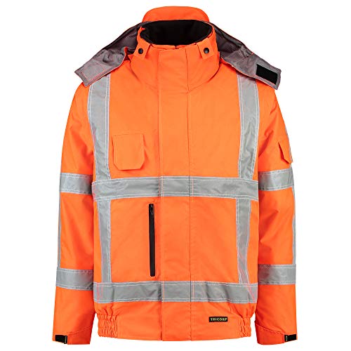 Tricorp 403006 Safety RWS - EN ISO 20471 Pilotenjacke, 100% Polyester + PU-Beschichtung, 200g/m², Fluororange, Größe M von Tricorp