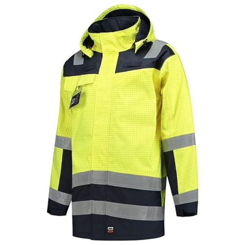 Tricorp 403007 Safety EN ISO 20471 Bicolor Softshelljacke, 100% Polyester + PU Membran, 300g/m², Fluor Orange-Navy, Größe XXL von Tricorp