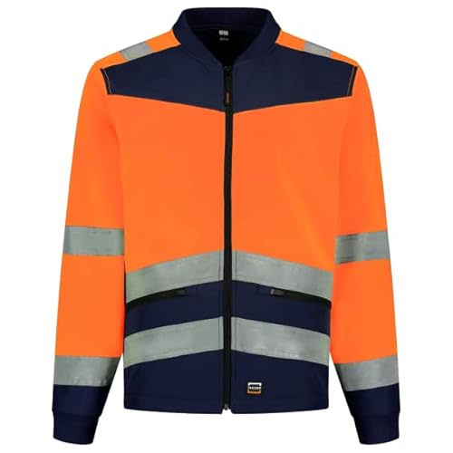 Tricorp 403021 Safety Warnschutz Bicolor Softshelljacke, 100% Polyester, 300g/m², Fluor Orange-Tinte, Größe 5XL von Tricorp