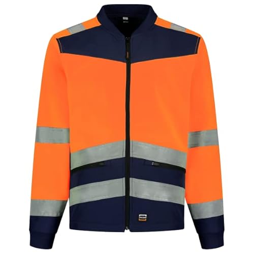 Tricorp 403021 Safety Warnschutz Bicolor Softshelljacke, 100% Polyester, 300g/m², Fluor Orange-Tinte, Größe L von Haas F1 Team