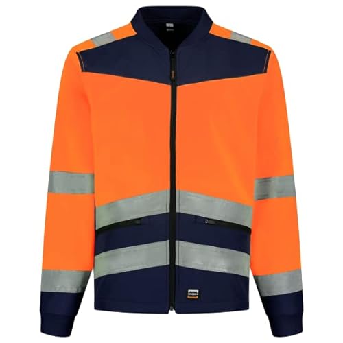 Tricorp 403021 Safety Warnschutz Bicolor Softshelljacke, 100% Polyester, 300g/m², Fluor Orange-Tinte, Größe M von Haas F1 Team