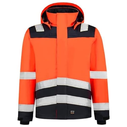 Tricorp 403023 Safety Warnschutz Bicolor Jacke, 100% Polyester, 200g/m², Fluor Orange-Tinte, Größe 5XL von Tricorp