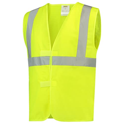 Tricorp 453003 Safety EN ISO 20471 Warnweste, 100% Polyester, 130g/m², Fluorgelb, Größe L von Tricorp