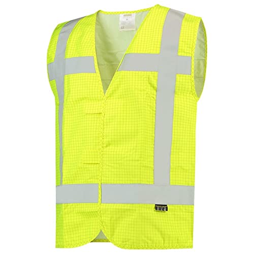 Tricorp 453008 Safety RWS Flammschutz Antistatisch Warnweste, 100% Polyamide + PU-Beschichtung, 200g/m², Fluorgelb, Größe XL von Tricorp