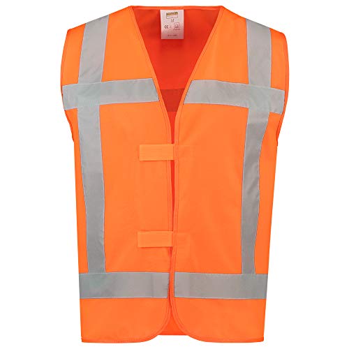 Tricorp 453015 Safety RWS Warnweste, 100% Polyester, 120g/m², Fluororange, Größe XL-XXL von Tricorp