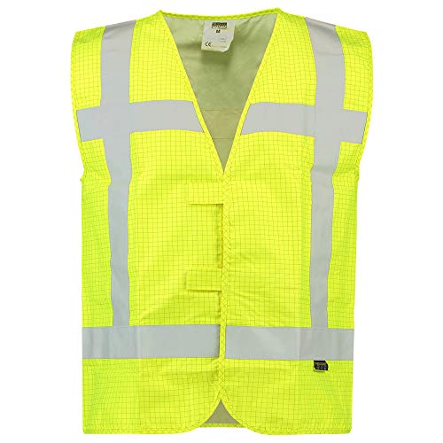 Tricorp 453018 Safety RWS Flammschutz Antistatisch Warnweste, 100% Polyester + PU Beschichtung/Carbon, 240g/m², Fluorgelb, Größe XS-S von Tricorp