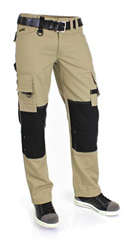 Tricorp 502009 Workwear Canvas Cordura-Besatz Arbeitshose, 65% Polyester/35% Baumwolle, 100% Nylon (500D) Cordura, 300g/m², Khaki-Schwarz, Größe 44 von Tricorp