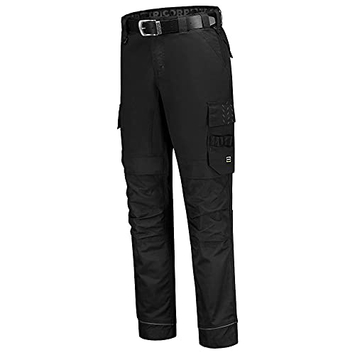 Tricorp 502020 Workwear Twill Cordura Stretch Arbeitshose, 65% Polyester/35% Baumwolle, 91% Nylon/9% Elastan Cordura, 280g/m², Schwarz, Größe 50 von Tricorp