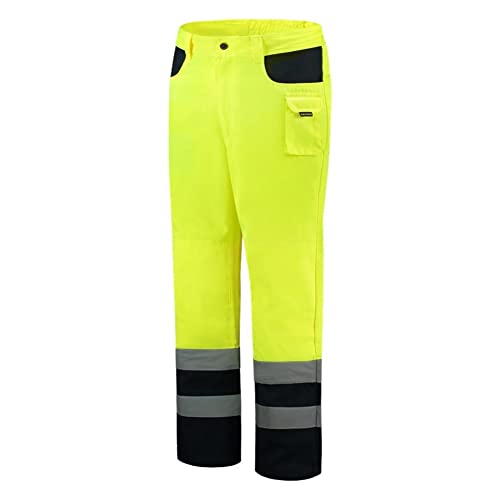 Tricorp 503002 Safety EN ISO 20471 Bicolor Arbeitshose, 80% Polyester/20% Baumwolle, 280g/m², Fluorgelb-Marine, Größe 50 von Tricorp