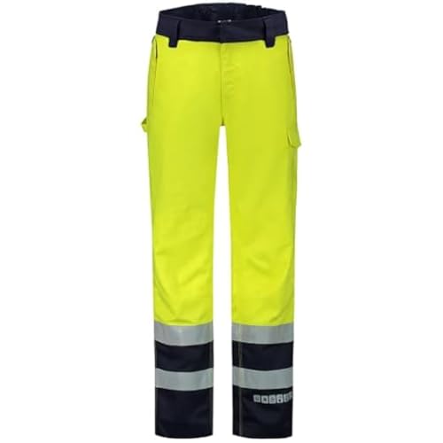 Tricorp 503004 Safety Multinorm Bicolor Arbeitshose, 74% Baumwolle/25% Polyester/1% Sonstige Fasern, 320g/m², Fluorgelb-Tinte, Größe 60 von Tricorp