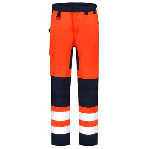 Tricorp 503011 Safety Warnschutz Bicolor Arbeitshose, 80% Polyester/20% Baumwolle, 100% Nylon (500D) Cordura, 280g/m², Fluor Orange-Tinte, Größe 21 von Haas F1 Team
