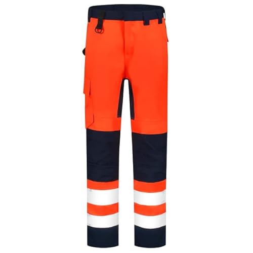 Tricorp 503011 Safety Warnschutz Bicolor Arbeitshose, 80% Polyester/20% Baumwolle, 100% Nylon (500D) Cordura, 280g/m², Fluor Orange-Tinte, Größe 26 von Haas F1 Team