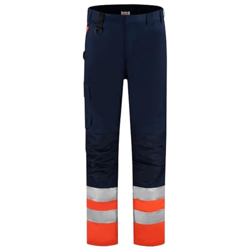 Tricorp 503012 Safety Warnschutz Arbeitshose, 65% Polyester/35% Baumwolle, 100% Nylon (500D) Cordura, 280g/m², Tinte-Fluor Orange, Größe 21 von Tricorp
