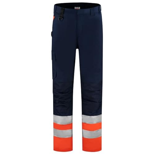 Tricorp 503012 Safety Warnschutz Arbeitshose, 65% Polyester/35% Baumwolle, 100% Nylon (500D) Cordura, 280g/m², Tinte-Fluor Orange, Größe 47 von Tricorp