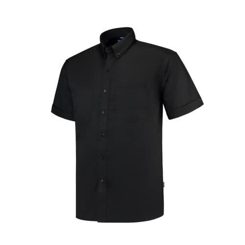 Tricorp 701001 Casual Kurzarm Arbeitshemd, 60% Baumwolle/40% Polyester, 150g/m², Schwarz, Größe 5XL von Haas F1 Team