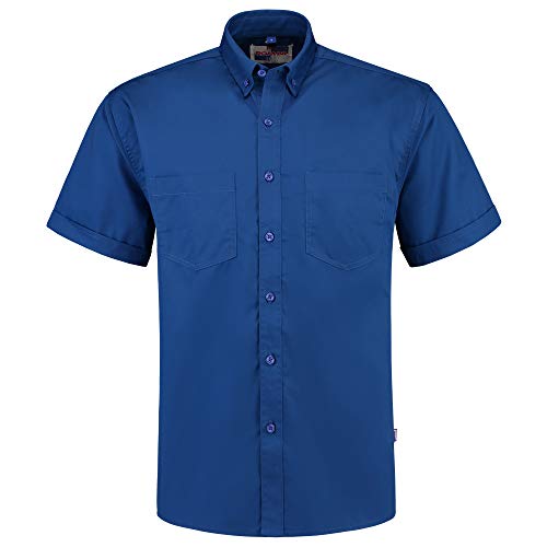 Tricorp 701003 Casual Kurzarm Basis Arbeitshemd, 60% Baumwolle/40% Polyester, 170g/m², Königsblau, Größe XL von Tricorp