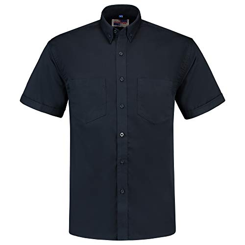 Tricorp 701003 Casual Kurzarm Basis Arbeitshemd, 60% Baumwolle/40% Polyester, 170g/m², Marine, Größe XL von Haas F1 Team