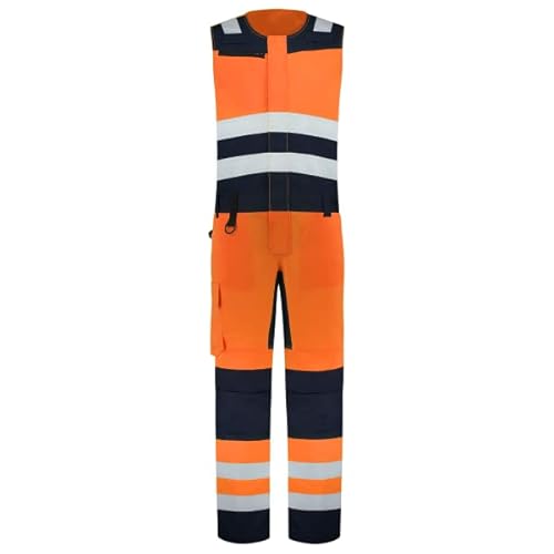 Tricorp 753007 Safety Warnschutz Bicolor Kombihose, 80% Polyester/20% Baumwolle, 100% Nylon (500D) Cordura, 280g/m², Fluor Orange-Tinte, Größe 64 von Haas F1 Team
